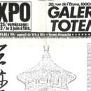 Affiche de l&#039;exposition Le Temple du ciel. [Exposition] Galerie Totem (Bruxelles) du 4 au 25 juin 1982